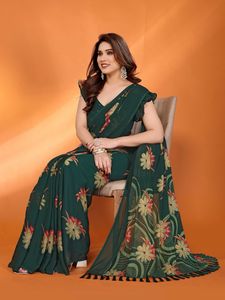 ELITE BRIDAL Ropa de boda india pakistaní Verano/Invierno Fancy Peso ligero Seda Tipo Sarees Samuthrika/Vasthra Kalas Estilo - Product Image 3