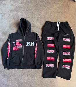 Ropa informal personalizada de alta calidad, conjunto de chándales de Jersey Vintage liso en blanco para hombre, los chándales más vendidos para hombre - Product Image 2