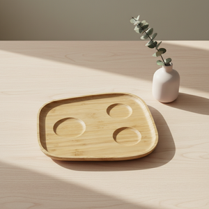 Plateau à thé multifonctionnel 3203030-26X22.8 en contreplaqué avec rangement pour accessoires à thé - Product Image 2