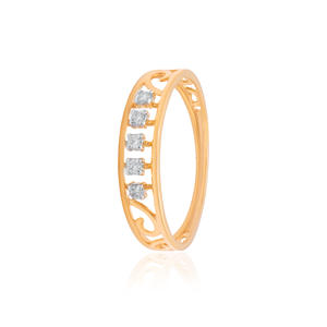 Impresionante Anillo de Oro Amarillo con Diamante Natural de 0.07 Quilates, Corte Brillante Redondo, Claridad VS SI, Certificado IGI, para una Elegancia Atemporal - Product Image 3