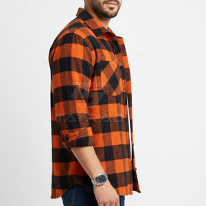 Chemises d'automne respirantes à séchage rapide, écologiques, personnalisables, de grande taille, entièrement doublées, en flanelle 100% coton, dernier design - Product Image 3