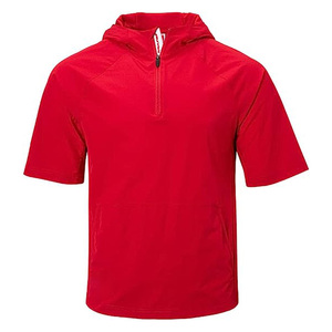 Camiseta con capucha para hombre, camisa con media cremallera - Product Image 1