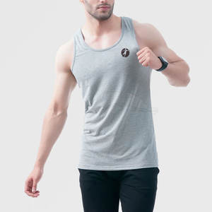 Camiseta sin mangas de entrenamiento de gimnasio para hombre, camiseta sin mangas de punto transpirable con logotipo personalizado, precio de venta al por mayor - Product Image 5
