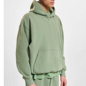 Sweat à capuche en laine pour hommes de haute qualité avec épaule surdimensionnée Vêtements de rue personnalisés pour l'impression numérique d'hiver - Product Image 4