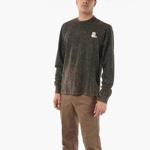 Nueva Camiseta de Manga Larga para Hombre con Lavado Ácido, Logotipo Personalizado, Camiseta Vintage con Lavado Ácido - Product Image 6