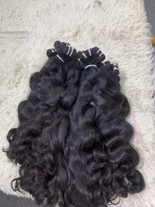 Cheveux humains vierges naturels trame brésilienne noir dentelle frontale transparente Machine Double trame lâche style vague profonde pour les femmes - Product Image 3