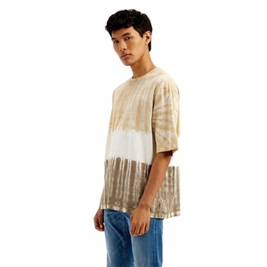 Listo envío Oversized 100% algodón cuello redondo Tie Dye camiseta para hombres de alta calidad impreso estilo cuadrado de punto para marcas de compradores B2B - Product Image 4
