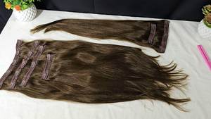 Extensions de cheveux humains indiens 100% Remy pour femmes Double extrémités dessinées Trame unique Volume de longueur parfaite avec une durabilité de brillance naturelle - Product Image 3