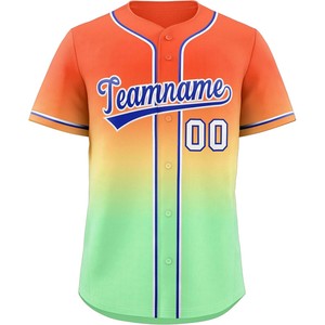 Maillot de baseball par sublimation en gros d'usine, séchage rapide, polyester, chemise entièrement boutonnée, coupe athlétique, avec logo d'équipe, noms et numéros - Product Image 5