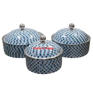 Stainless Steel Food Warmer Gold Finished Tabletop Kitchen Ware Casserole Best Selling Luxury Hotpot For <b>Royal</b> Weddings - Product Image 6