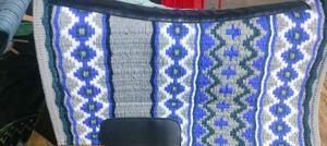 COUVERTURE DE SELLE EN LAINE DE NOUVELLE-ZÉLANDE 100% AVEC DOUBLURE EN FEUTRE CONCEPTION DE PATCH EN CUIR/DESIGN PERSONNALISÉ TAMPONS EN LAINE DE WESTERN - Product Image 4