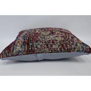 Multicolor Bohemian <b>18x18</b> Wool Pillow Portable Vintage Embroidered Woven Cushion for Bedding Floor Decor 16x16 Inch Decorative - Product Image 5