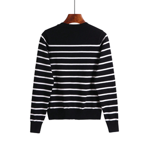 Womens Striped Knit <b>Cardigan</b> <b>Sweater</b> Long Sleeve Button Front Crew Neck Casual Elegant Fashion Top Quick Dry Lightweight Daily - Product Image 2