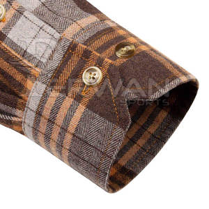 เสื้อเชิ้ตผ้าสักหลาดสำหรับผู้ชายผ้าสักหลาดแห้งเร็วทำจากผ้าฝ้ายสแปนเด็กซ์ - Product Image 6