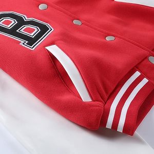 Veste de printemps pour femmes Veste de baseball brodée en satin Veste de baseball pour femmes Hip Hop Bomber Varsity Jackets OEM Serviced Design - Product Image 4