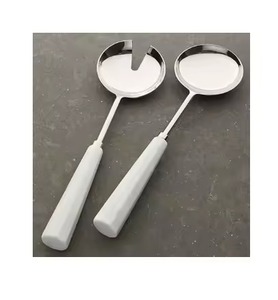 Luxury <b>Salad</b> <b>Server</b> Set in Black Finish Metal Wicker Tableware for Home Hotel Restaurant Kitchen Use - Product Image 6