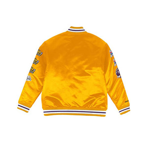 Chaqueta Varsity de Satén de Poliéster para Sublimación, de Venta Caliente, con Parche Bordado Personalizado, Ajuste Delgado, para Equipos Universitarios, Impermeable, de Alta Calidad - Product Image 2