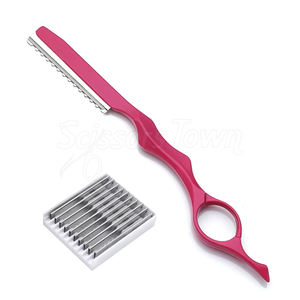 Maquinilla de afeitar ergonómica para adelgazamiento del cabello con cuchillas reemplazables, herramienta de salón y uso doméstico para capas de cabello - Product Image 1