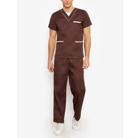 Combinaison médicale personnalisée pour hommes uniformes hospitaliers confortables avec tissu extensible vêtements de travail à la mode fournisseur OEM en gros