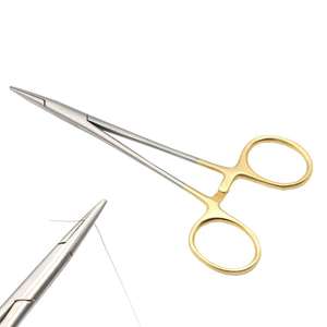 Pinzas ergonómicas de acero inoxidable para Iris, soporte de aguja, herramienta quirúrgica Manual, calidad superior, fácil manejo seguro, grado quirúrgico - Product Image 2