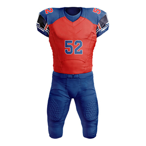 Uniforme de fútbol americano impreso por sublimación personalizado de buena calidad, uniforme de fútbol americano de manga corta de secado rápido para hombres - Product Image 2