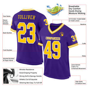 เสื้อฟุตบอลทีมอเมริกันเยาวชนผ้าระบายอากาศน้ำหนักเบาชุดฝึกสโมสรเกม - Product Image 2