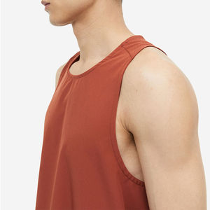 Camisetas sin mangas de entrenamiento de algodón de secado rápido para hombre, diseño de punto transpirable, técnicas lavadas, personalización OEM personalizada - Product Image 2