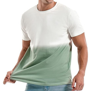 Camiseta personalizada de manga corta a la moda para hombre, cuello alto, talla grande, Algodón puro, 32S, hilo doble, 270G, tela de punto de peso pesado - Product Image 1