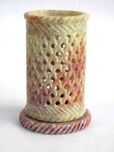Bougeoir Sculpté Fine Sculpture Stéatite Stand Votive T Light Stand - Product Image 6