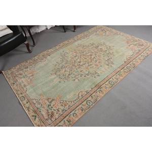 Tapis turc traditionnel de 4.8x8 pieds classique vert Beige Patchwork laine Latex support couloir rectangulaire pour tapis de chevet vivant - Product Image 3