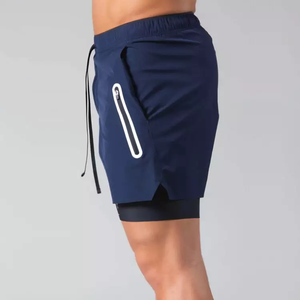 Pantalones Cortos Deportivos DMen de Cintura Alta con Cordón, Secado Rápido, Transpirables, para Gimnasio, Fitness, Correr, Entrenamiento, con Forro Interior - Product Image 6