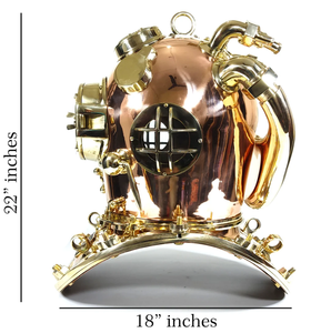 Décoration murale, artisanat en métal, cadeau pour votre papa, casque de plongée sous-marine antique de qualité supérieure, qualité très premium - Product Image 2