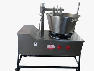 เครื่องผสมแก๊สทำอาหารอัตโนมัติอุตสาหกรรมความจุสูงกาต้มน้ำไฟฟ้าพร้อมเครื่องผสมสำหรับ hummus halwa จากอินเดีย - Product Image 2