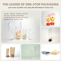 Sac en papier kraft transparent avec fenêtre, résistant aux perforations et adapté aux aliments, idéal pour la présentation de confiseries élégantes et d'articles de spécialité