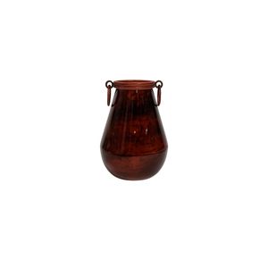 Jarrón de Flores de Metal con Marmoleado Ámbar de Lujo, Jarrón de Arte Minimalista Nórdico, Decoración del Hogar, Centro de Mesa Moderno, Jarrón con Asa Esférica - Product Image 3