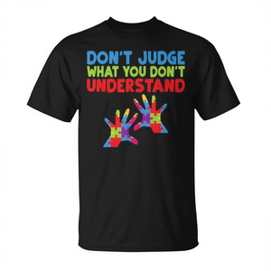 T-shirt per la consapevolezza sull'autismo, manica corta, girocollo unisex, stampa digitale, eventi di camminata e corsa - Product Image 2