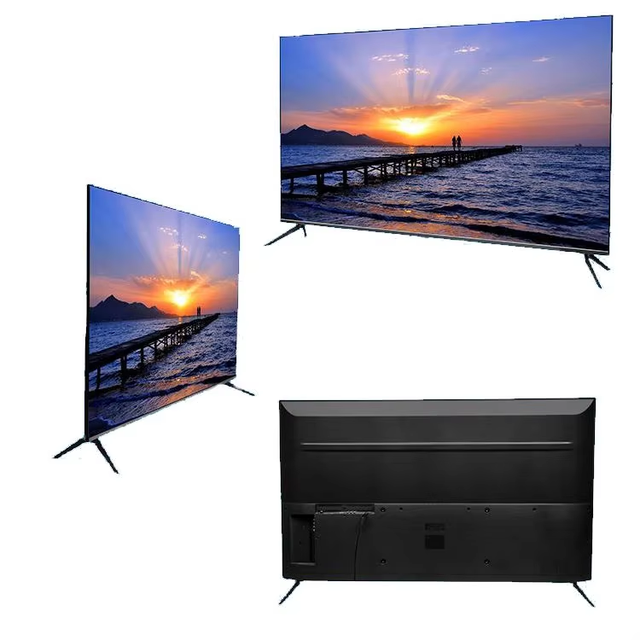 DQ TV-Hot Sale Real 4K UHD 120Hz 55 Inch Led Smart Television with Android & WiFi Tempered Glass