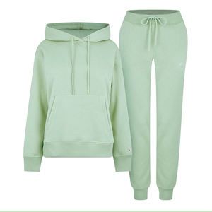 Venta al por mayor Otoño Ropa de mujer Color sólido personalizado Mujeres Joggers Pantalones de chándal Conjunto de chándal de mujer Conjunto de 2 piezas - Product Image 1