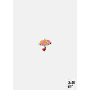 A3shop Pendentif porte-bonheur en forme de parapluie de style religieux plaqué or 18 carats, jaune/rose, en forme de cœur avec motif numérique, fabriqué en alliage de zinc - Product Image 1