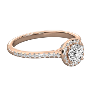 Bague solitaire en or 10 carats avec diamant rond brillant pour femme - Product Image 3
