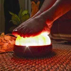 Lampe de désintoxication pour les pieds au sel rose de l'Himalaya fabriquée au Pakistan en forme de dôme ioniseur naturel haut de gamme pour la relaxation soulagement du stress - Product Image 6