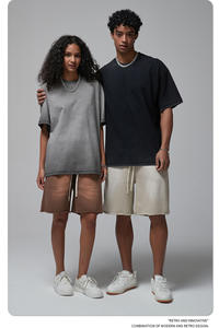 Haute qualité 100% coton surdimensionné lourd personnalisé Dtg imprimé Vintage lavé à l'acide unisexe T-shirt pour hommes - Product Image 6