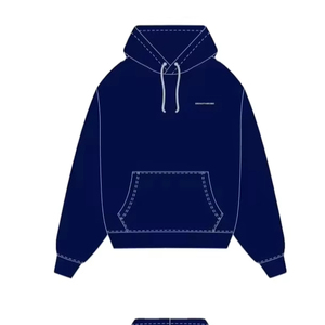 Sudadera con capucha de invierno para hombre para niños Patrón sólido cómodo Impresión digital 100% algodón Servicio OEM Logotipo frontal negro Cuello con capucha - Product Image 1