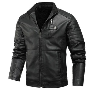 Veste d'hiver en cuir pour hommes Manteau de moto coupe-vent de haute qualité pour jeunes Vestes chaudes en laine épaisse pour hommes Vêtements pour hommes - Product Image 1