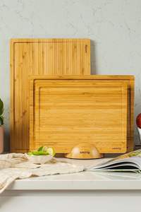 Tablas de cortar de bambú de tres tamaños de estilo ecológico de alta calidad, superventas para uso doméstico en la cocina, para picar verduras y carne - Product Image 6