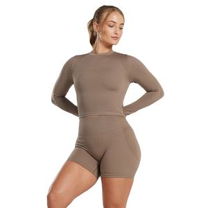 Camiseta Deportiva de Manga Larga para Mujer, Diseño Ajustado y Elástico, Color Personalizado, Venta Caliente - Product Image 5