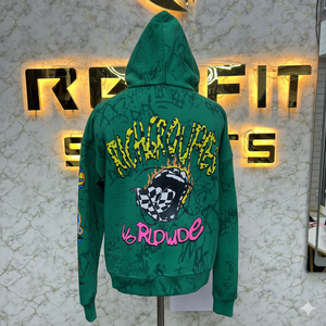 เสื้อฮู้ดซิปพิมพ์ลายหน้าจอที่ลูกค้าต้องการวัสดุสดใหม่ - Product Image 4