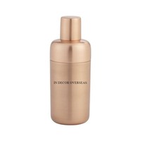 Shaker à cocktail en métal de haute qualité enduit de poudre de couleur noire avec capuchon supérieur doré Fournitures d'utilisation de bar pour la maison et l'hôtel