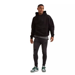 Sweats de haute qualité pour hommes lourds couleur lavée col haut matériau polaire pour conception personnalisée brodé été hiver - Product Image 4