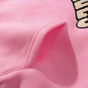 New Arrival 100% <b>Thick</b> <b>Fleece</b> Cotton Blended New Casual Fashionable Chenille Embroidery Acid Wash Customized Pullover Hoodie - Product Image 3